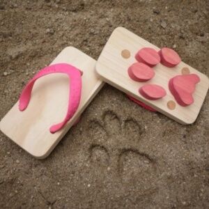 KIKO & GG Kids "Ashiato" Flip Flop Cat Footprint Sand Sandal Small